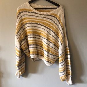 Striped chunky knit oversize M sweater made in Turkey, Pull&Bear